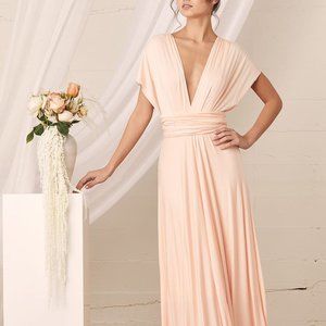 Tricks of the Trade Blush Pink Maxi Dress (Lulus)